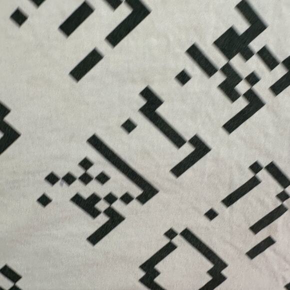 Nike Hoops Shirt Mens Medium Beige 8 Bit Digital Short Sleeve Yellow Swoosh FLAW - Picture 6 of 15